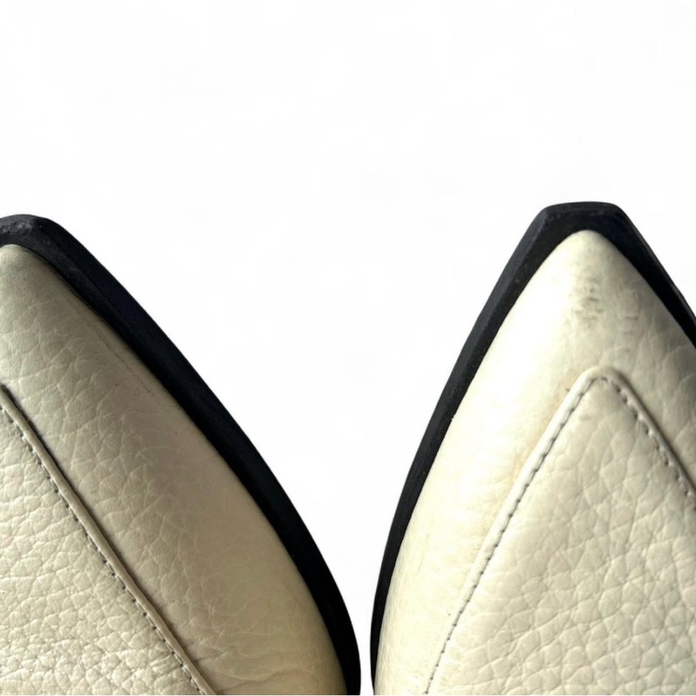 Everlane Cream Leather Ankle Boots Size 8 - Picture 8 of 9